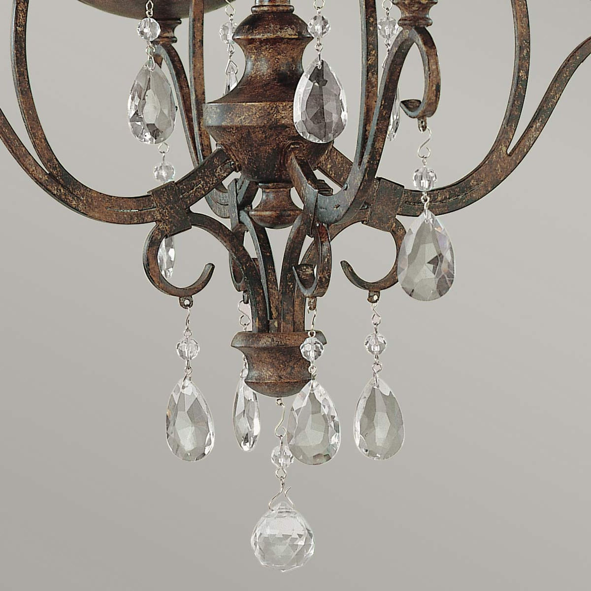 Lampadario Chateau a 4 luci Bronzo Ø 42 cm (4)