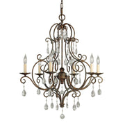 Lampadario Chateau a 6 luci Bronzo Ø64cm (1)