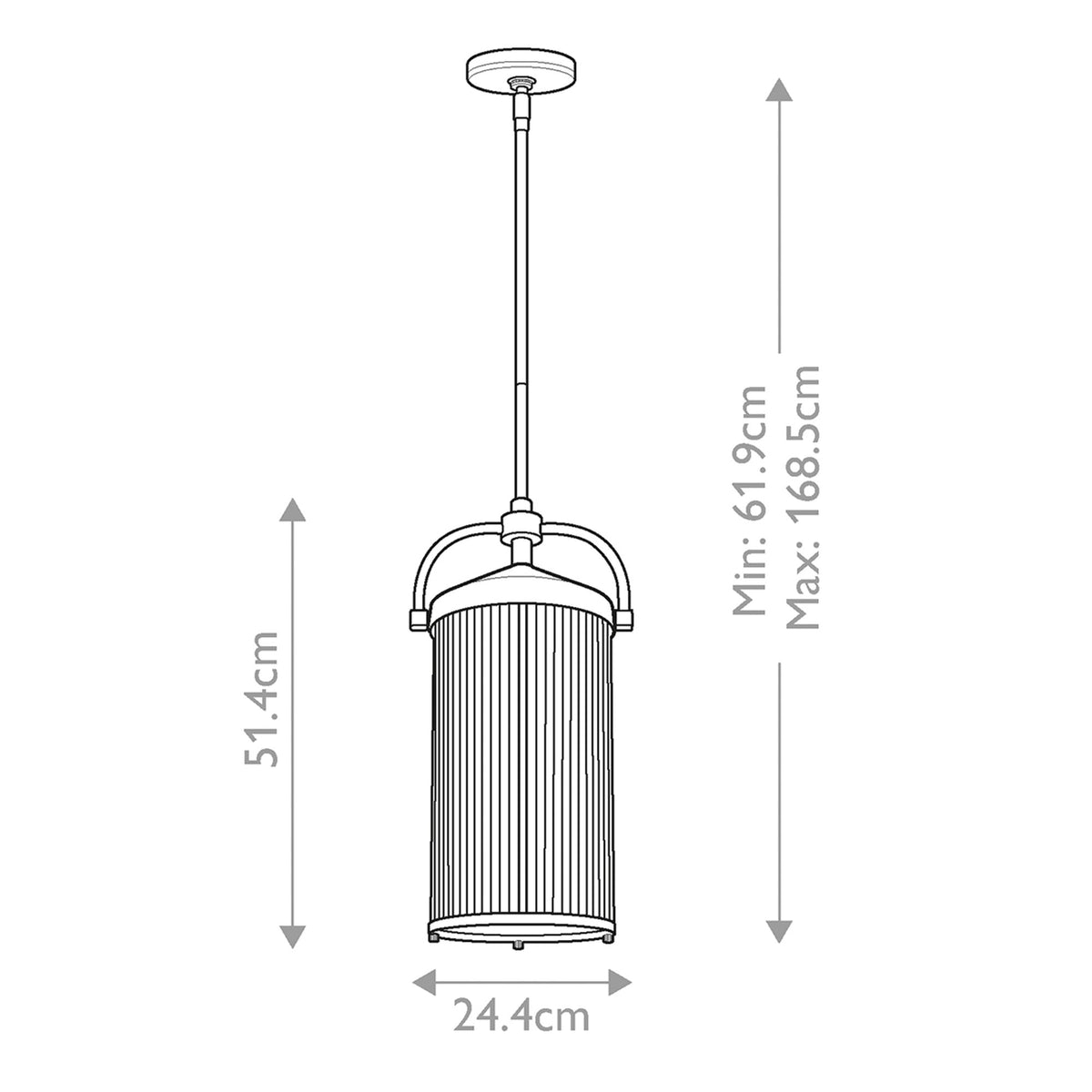 Pendelleuchte Paulson 3-flammig Chrom IP44 (5)