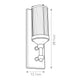 Wandleuchte Paulson 1-flammig IP44 Chrom 38cm (6)