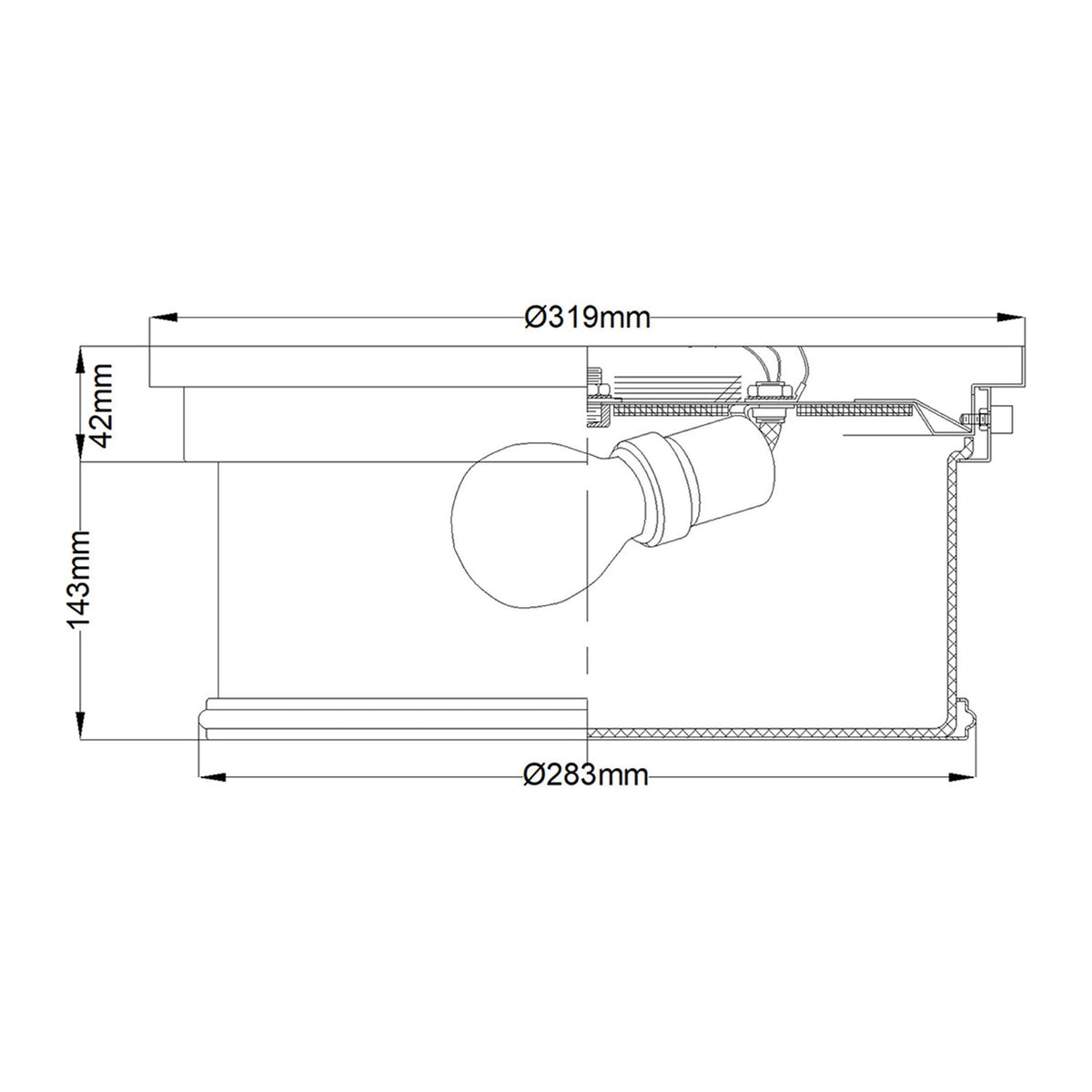 Deckenleuchte Payne 2-flammig IP44 Chrom 32cm (5)