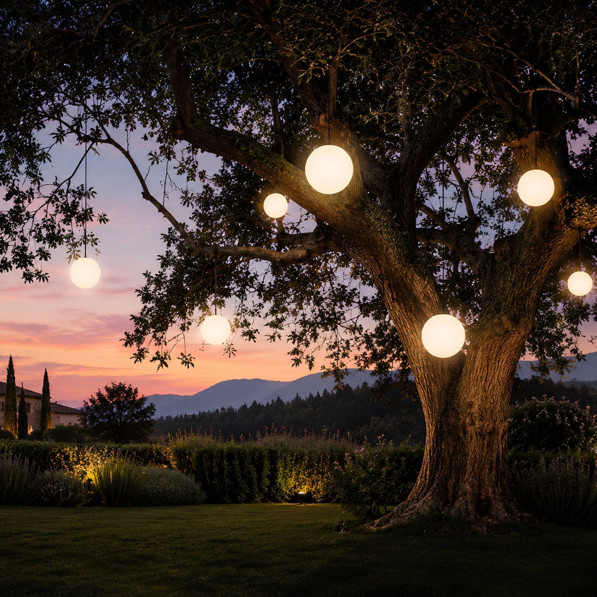 s.luce Globe Lampe sphérique suspendue pour l'intérieur et l'extérieur IP54