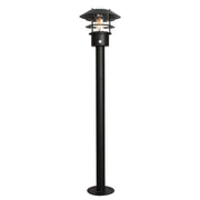 Borne lumineuse Helsingor 1-flamme PIR IP44 Noir 100cm (1)