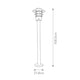 Paletto luminoso Helsingor a 1 luce PIR IP44 Nero 100cm (5)