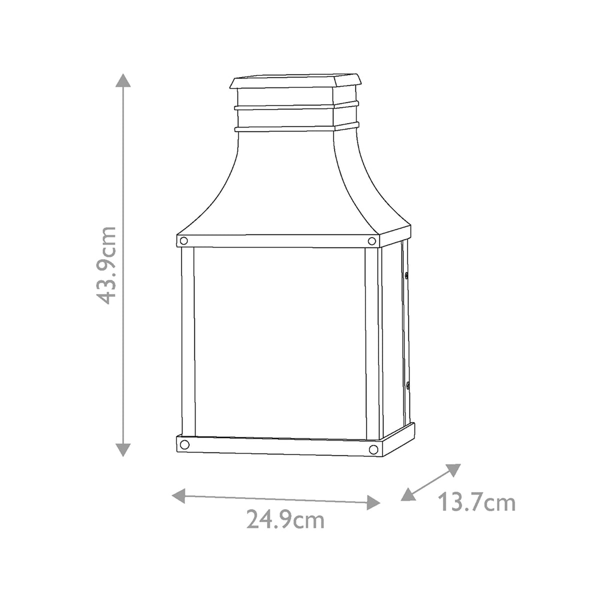 Aplique de exterior Beacon Hill de 2 luzes IP44 Museum Black (7)
