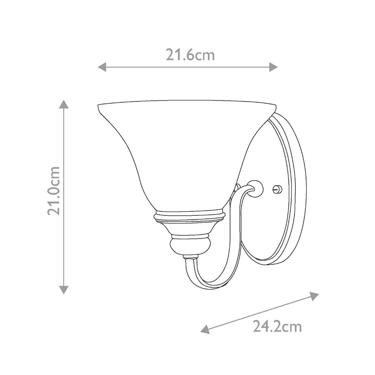 Wandleuchte Cello 1-flammig Bronze Ø 22cm (5)