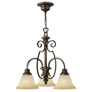 Cello 3-light chandelier antique bronze Ø 57cm (1)