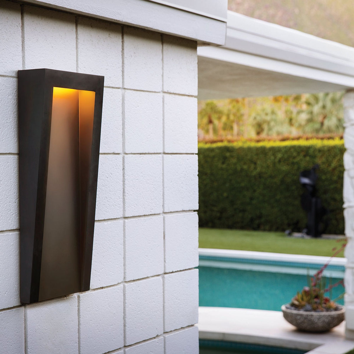 LED-Aplique de pared Taper de 1 luz Negro Ø 23cm (1)