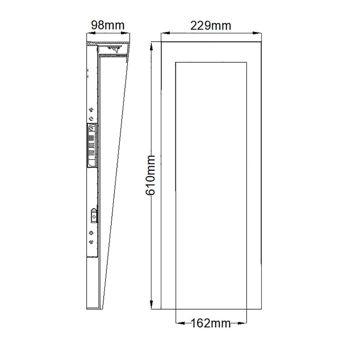 LED-Aplique de pared Taper de 1 luz Negro Ø 23cm (8)