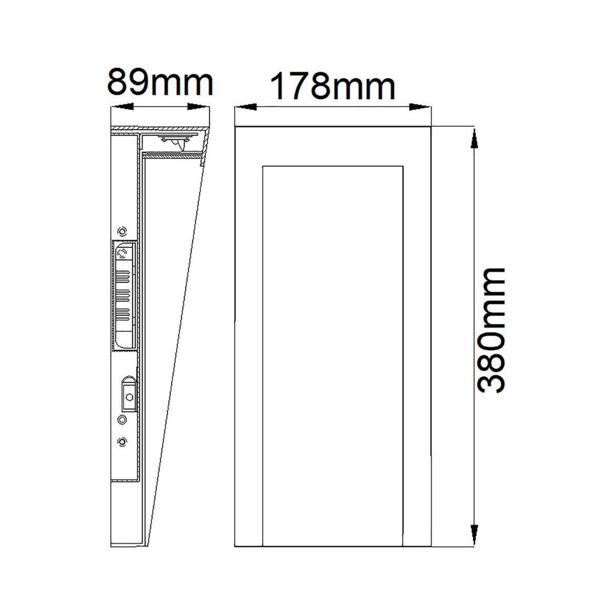LED-Applique da esterno Taper a 1 luce IP44 Nero Ø18cm (5)