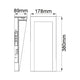 LED-Applique da esterno Taper a 1 luce IP44 Nero Ø18cm (5)