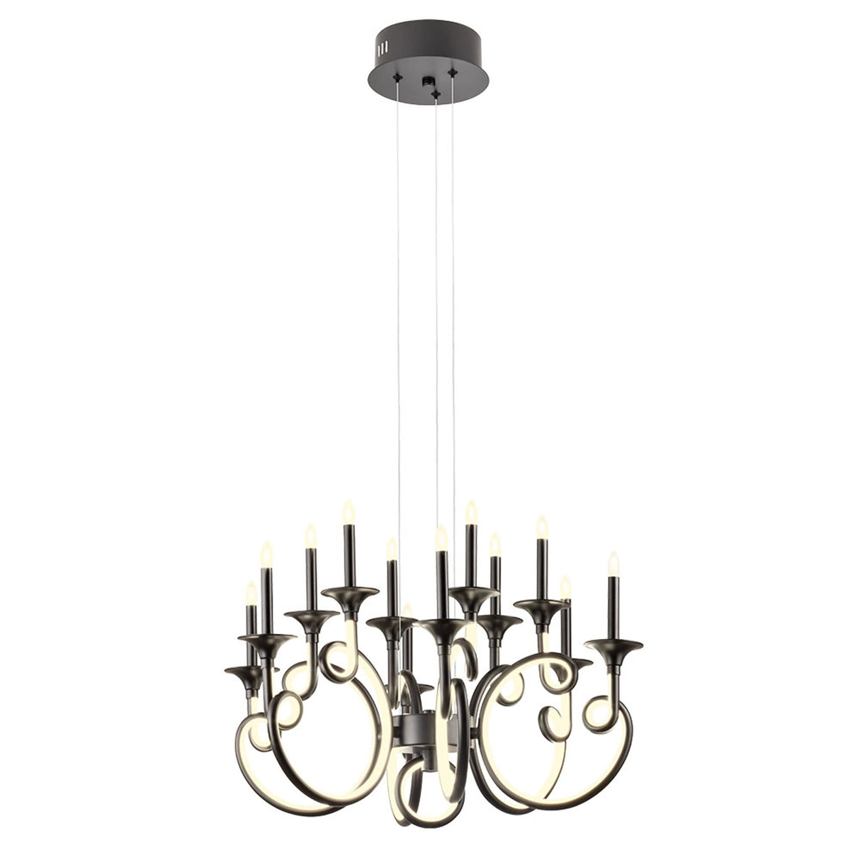 LED-Lysekrone Chateau med 12 lyskilder 