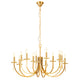 Lampadario Elisir a 12 luci color ottone 