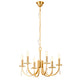 Lampadario Elisir a 6 luci color ottone 