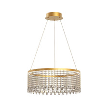 LED-Pendelleuchte Vanesia Ø 60cm Dimmbar in Gold mit funkelnden Kristallelementen für Esstisch und Wohnbereich