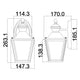 Lanterna de parede exterior Bay Shore 1 luz IP44 Latão (4)