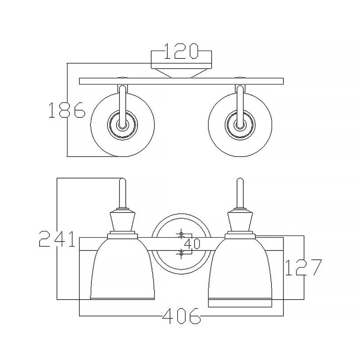 Wandleuchte Cora 2-flammig Chrom (5)
