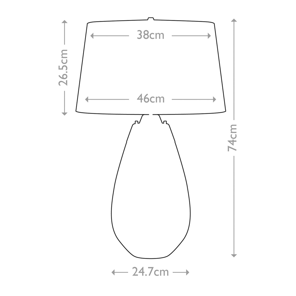 Tischleuchte Lena 1-flammig Ø 46cm (8)