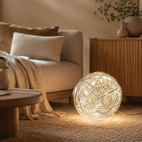 s.luce Mesh LED-Drahtkugel Innen & Außen Warmweiß