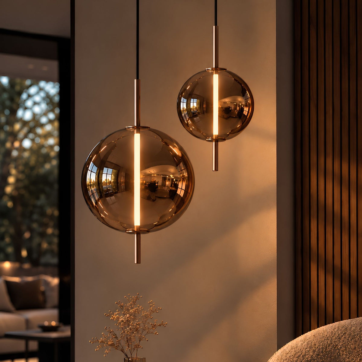 s.luce Mira LED design glaspendelarmatur 150cm 