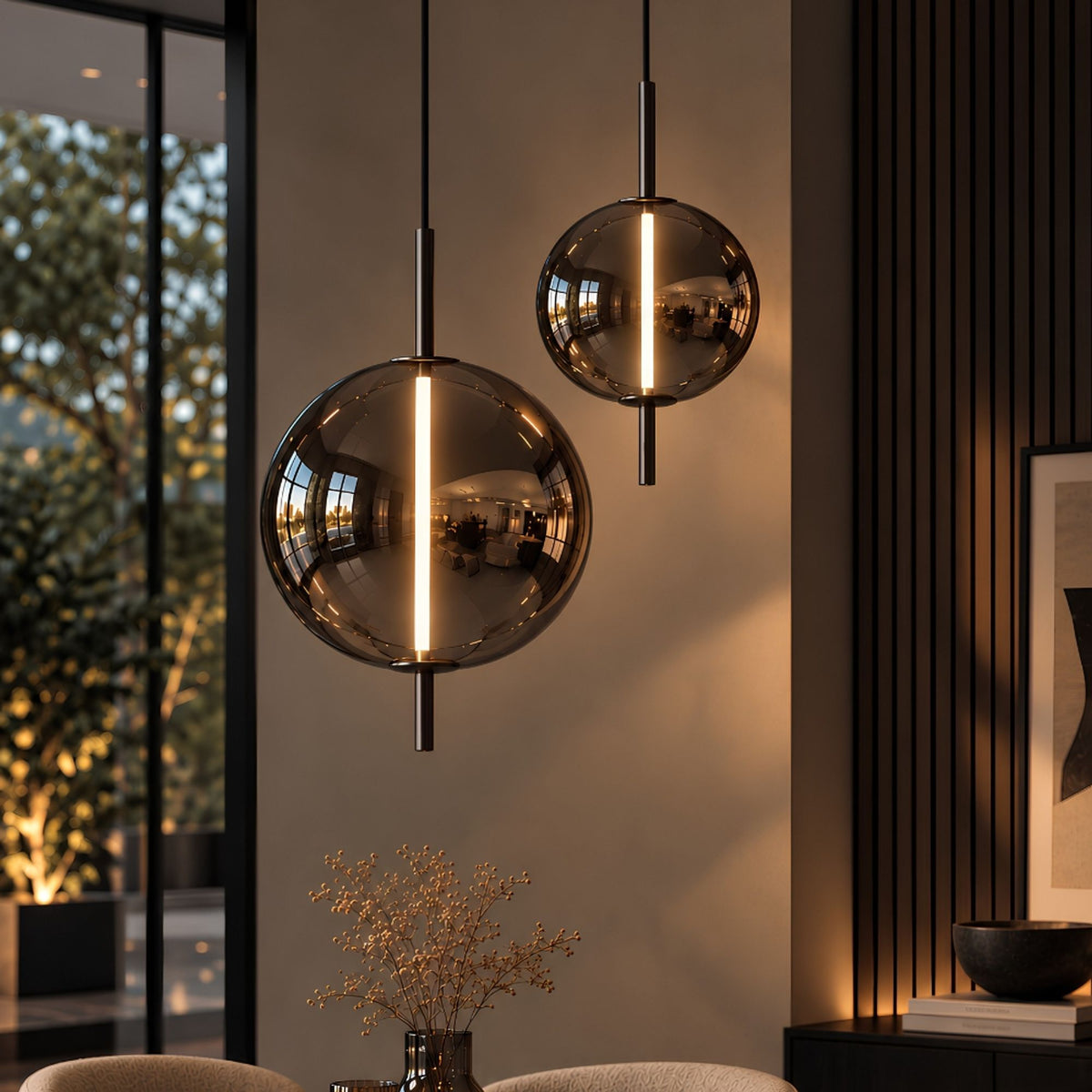 s.luce Mira LED design glaspendelarmatur 150cm 