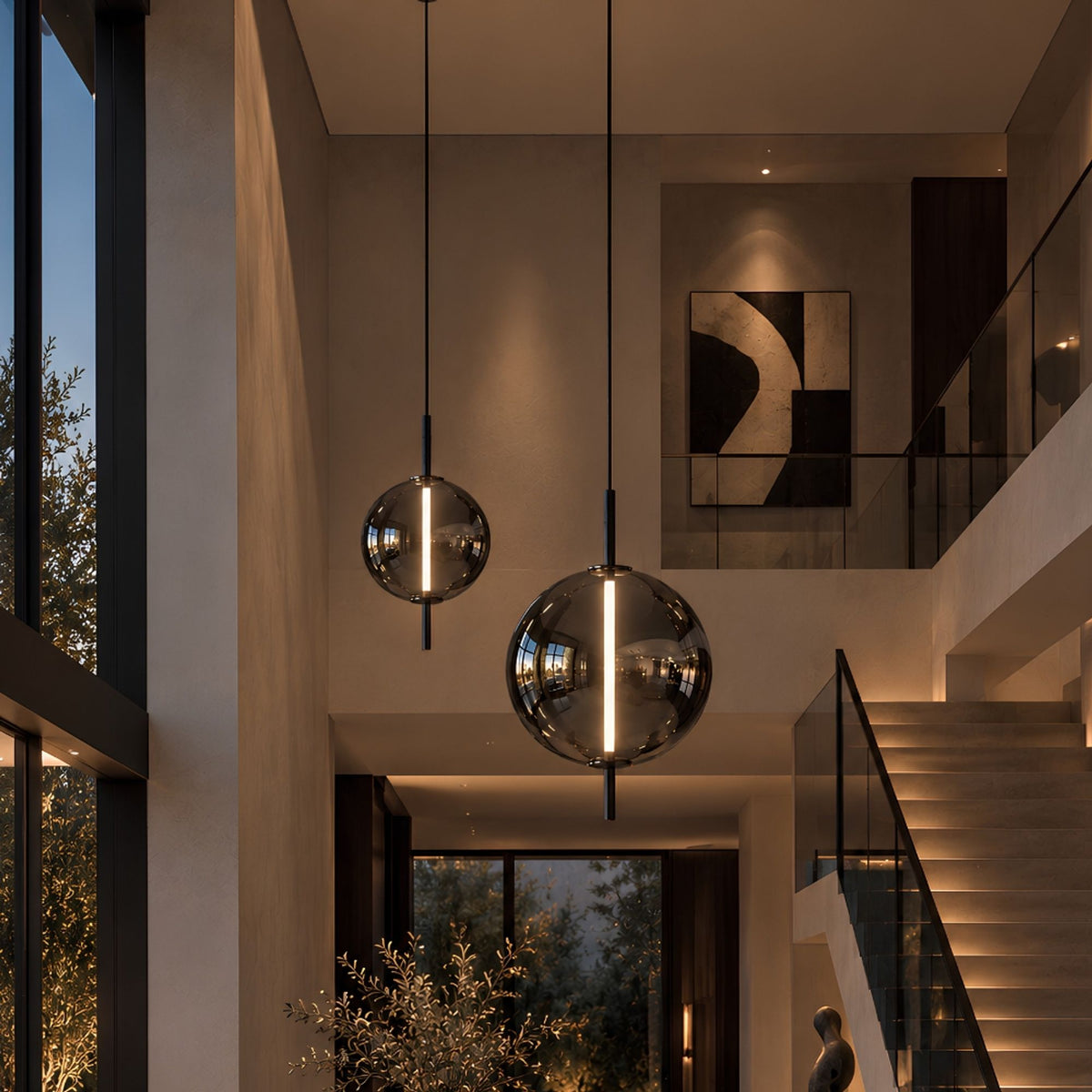 s.luce Mira Design Gallery LED Glashänglampa 500cm 