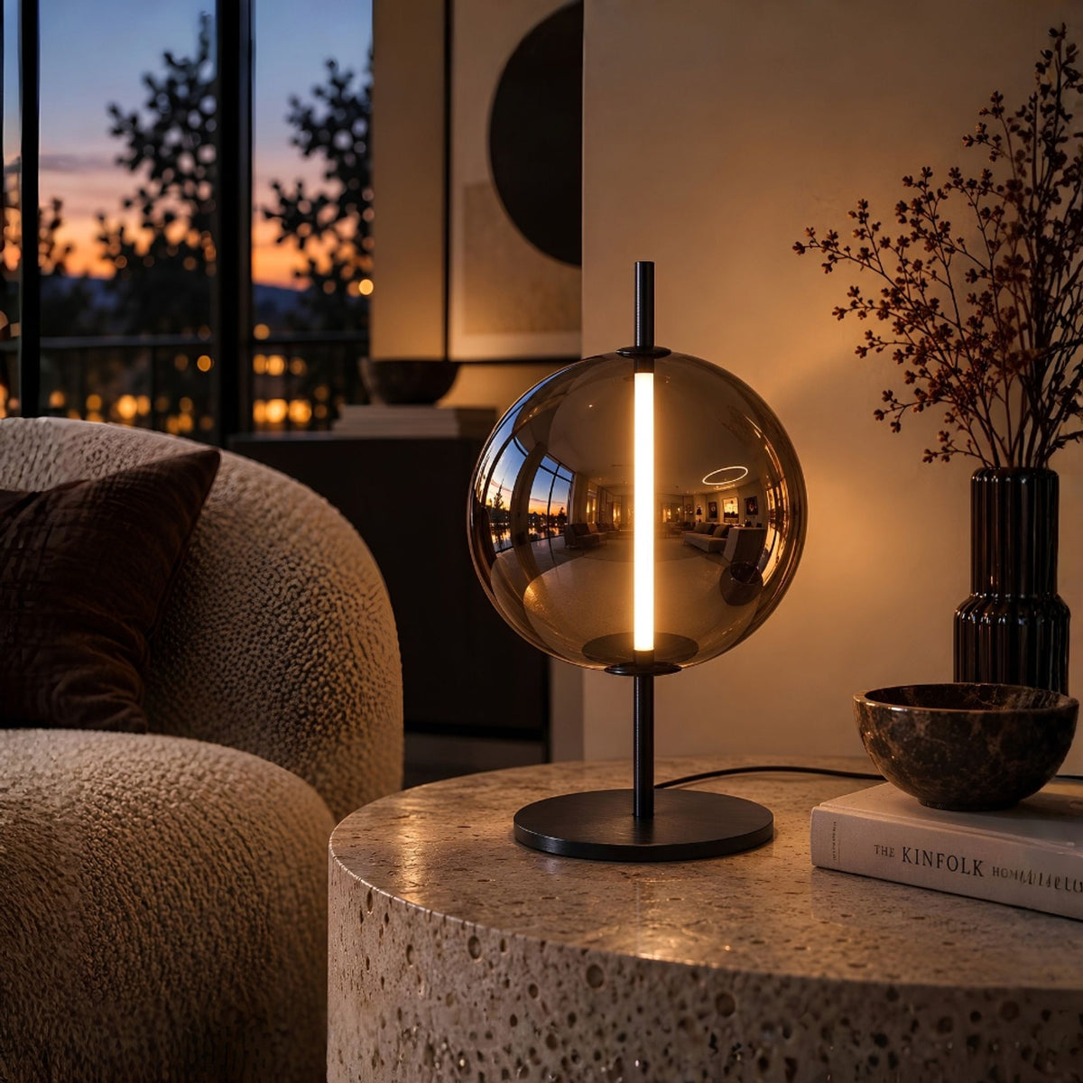 s.luce Mira LED Design glass table lamp 55cm 
