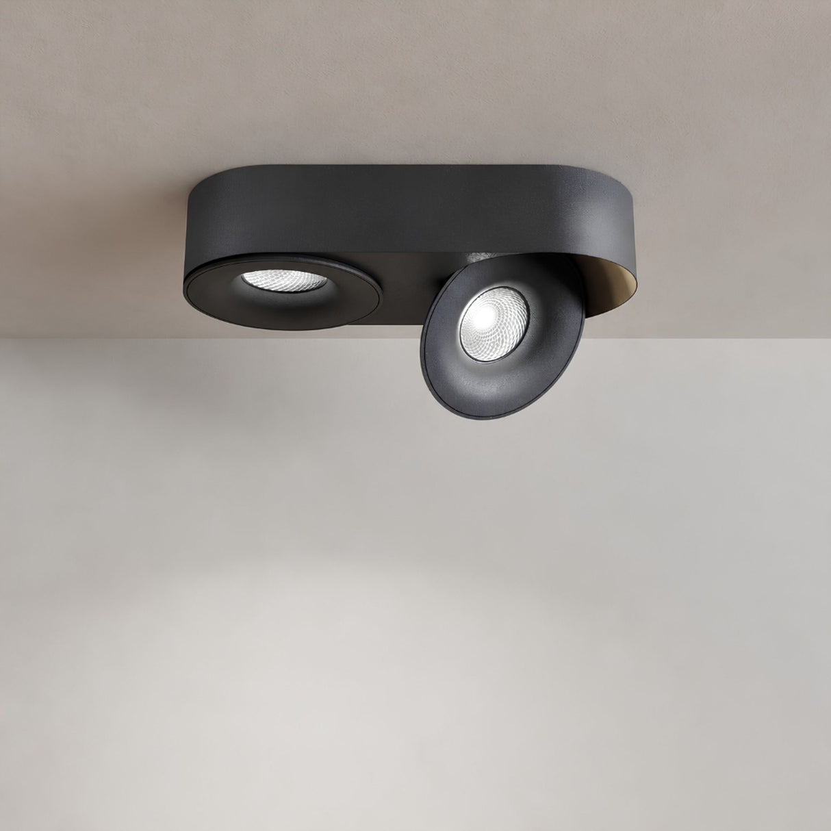 s.luce Santa Duo LED faretto da superficie orientabile e dimmerabile 