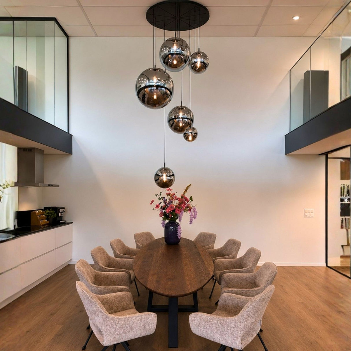 s.luce Candeeiro de galeria modular Orb de 5 luzes