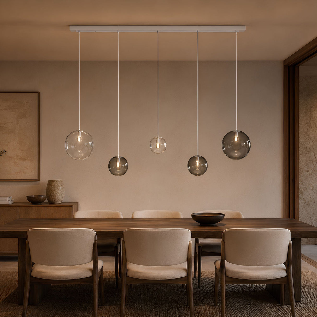 s.luce Orb dining table pendant lamp 5-light 160cm