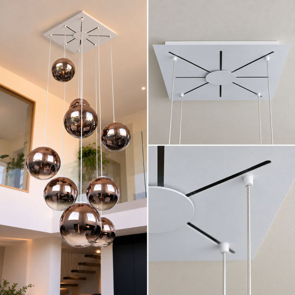 s.luce Modular 80 XL multiple pendant light canopy