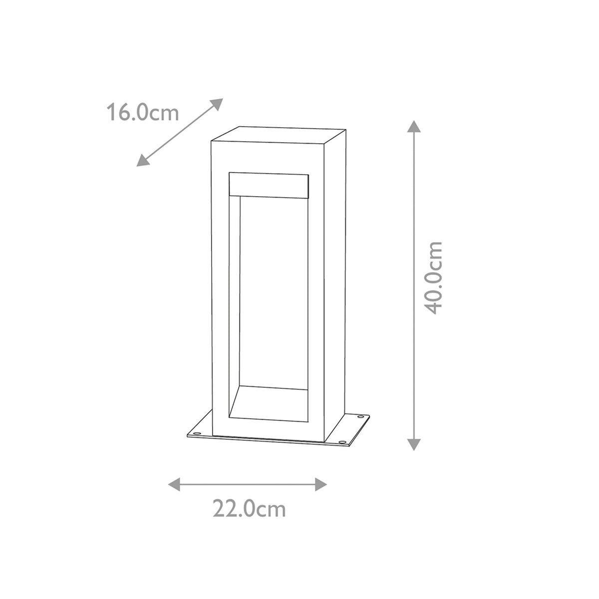 LED-Pollerleuchte Parkstone 1-flammig Basaltstein IP55 40cm (6)