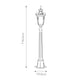 Sockellampe Philadelphia 1 lyskilde IP44 Bronze 116cm (5)