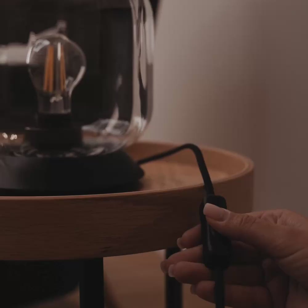 s.luce Velo Lampe de table en verre avec interrupteur
