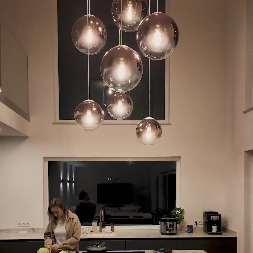 s.luce Orb gallerilampe 8-lys modulær