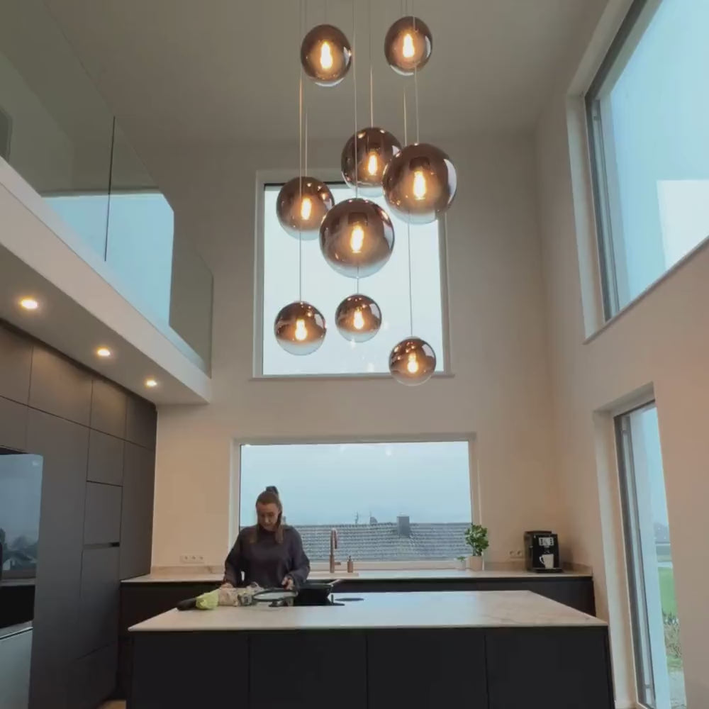 s.luce Orb Glaskugel Galerieleuchte 5m Abhängung