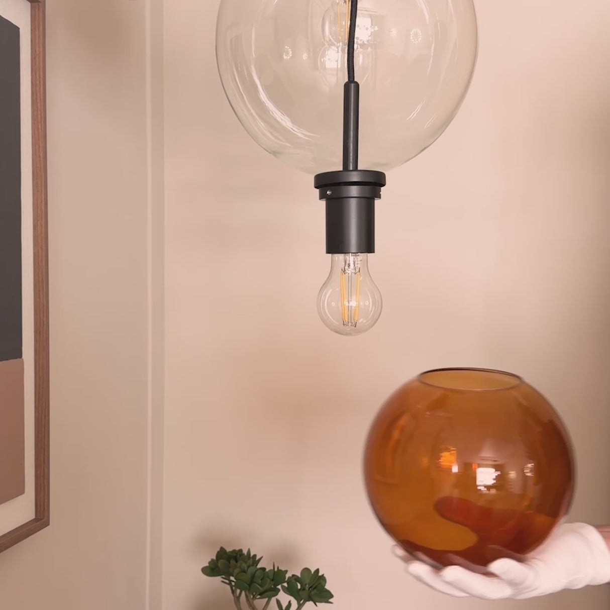 s.luce Orb lasipallo galleriavalon ripustus 500cm valkoinen