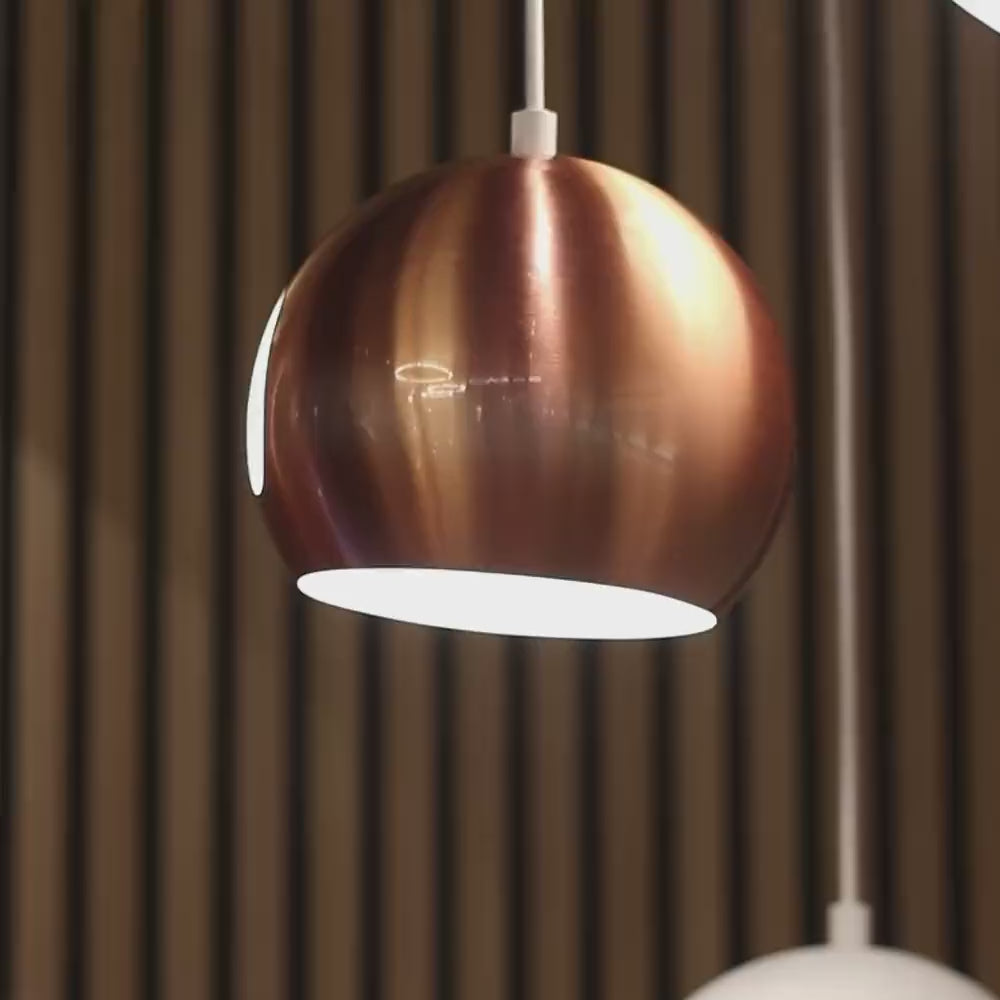 s.luce Lampada a sospensione a sfera a 3 luci con binario a soffitto