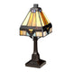 Candeeiro de mesa Holmes 1 luz abajur de vidro Tiffany bronze (1)