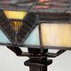 Candeeiro de mesa Holmes 1 luz abajur de vidro Tiffany bronze (4)