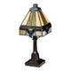 Candeeiro de mesa Holmes 1 luz abajur de vidro Tiffany bronze (5)