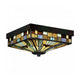 Außen-Deckenleuchte Inglenook 2-flammig Tiffany-Glas IP44 26cm (2)