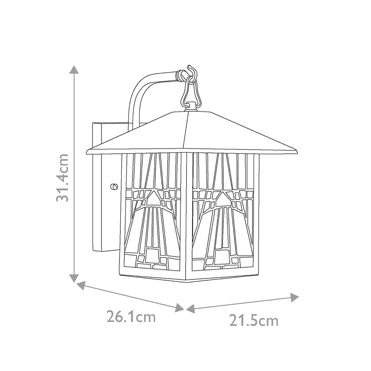 Applique da esterno Inglenook a 1 luce IP44 Bronzo (5)