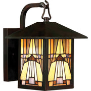Lanterne murale d’extérieur Inglenook 1 lumière verre synthétique IP44 bronze (1)