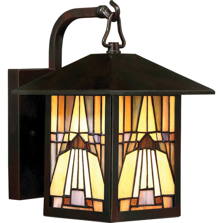 Außen-Wandlaterne Inglenook 1-flammig Kunstglas IP44 Bronze (1)