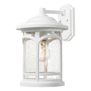 Applique da esterno Marblehead a 1 luce vetro IP44 bianco 22x34cm (1)