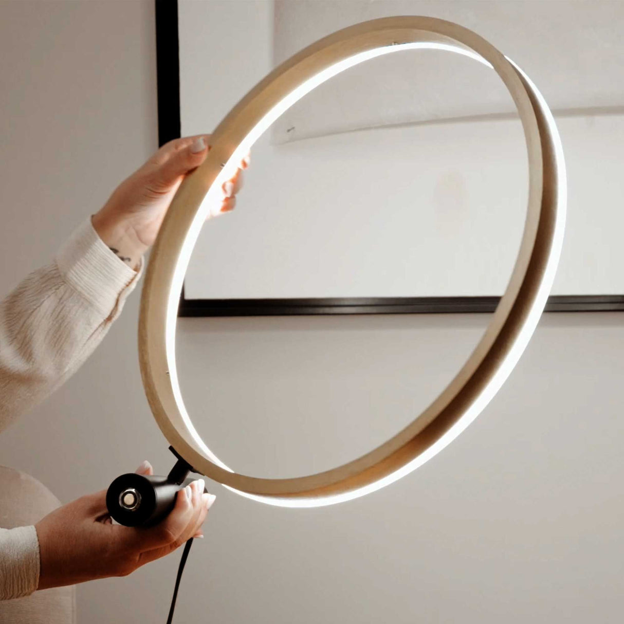 s.luce Lampe de table LED Ring Direct ou Indirect