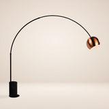 Lampe arc design de balle avec pied en marbre moderne