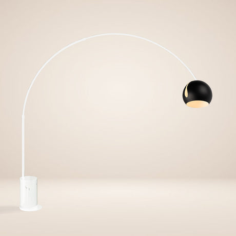 s.luce Ball lampe à arc design avec pied en marbre moderne