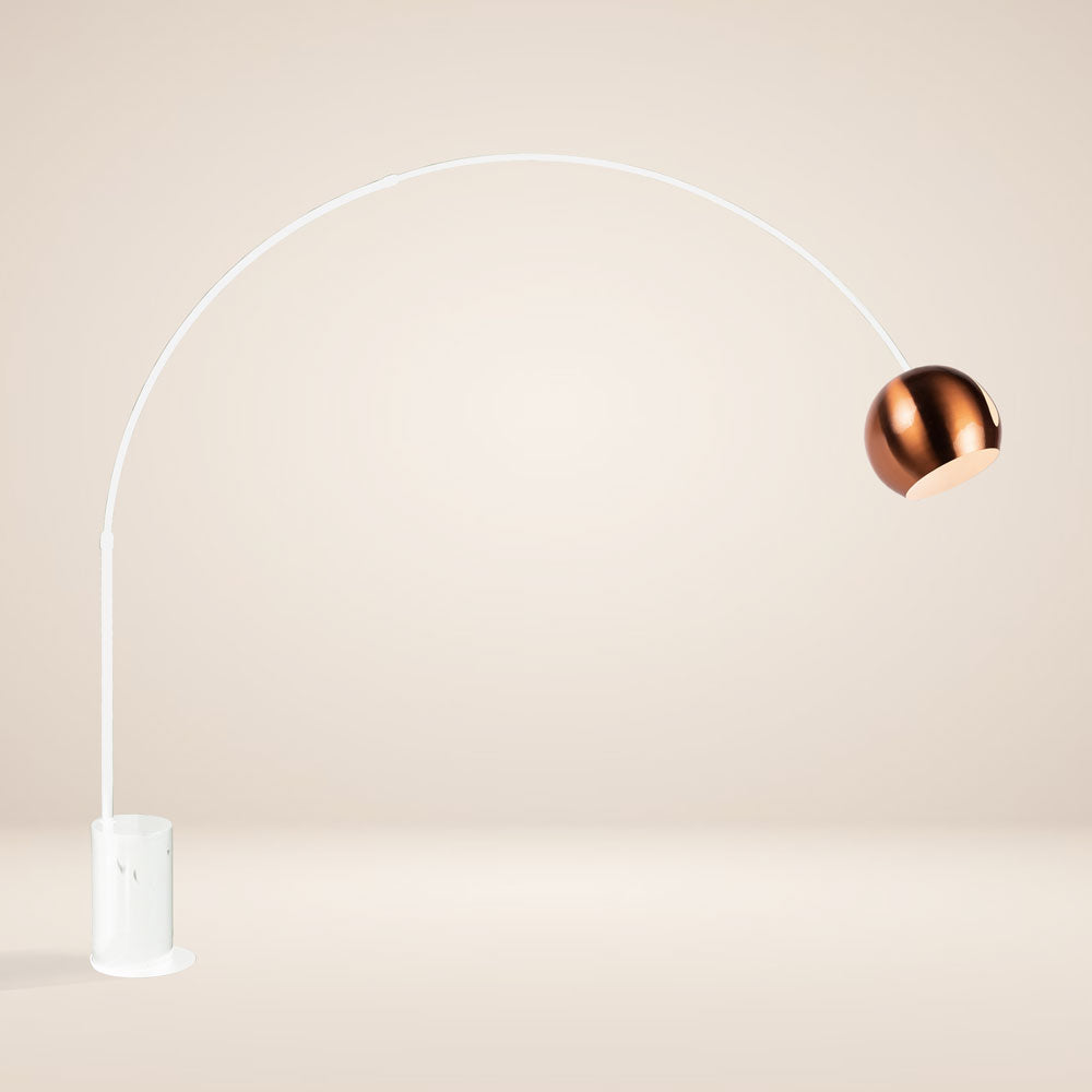 Ball Design-Bogenlampe mit Marmorfuß modern